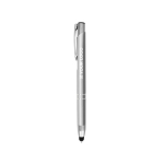 Touch Pen Kugelschreiber aus Aluminium mit blauer Tinte gravieren farbe silber