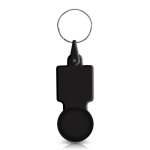 Plastikschlüsselanhänger mit Parkplatzmarke, ideal zum Einkaufen farbe schwarz