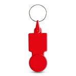 Plastikschlüsselanhänger mit Parkplatzmarke, ideal zum Einkaufen farbe rot