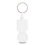 Plastikschlüsselanhänger mit Parkplatzmarke, ideal zum Einkaufen farbe weiß