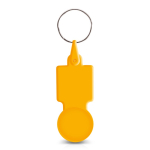 Plastikschlüsselanhänger mit Parkplatzmarke, ideal zum Einkaufen farbe gelb