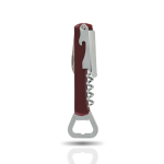 Kellnermesser aus Edelstahl mit Lasergravur als Werbemittel farbe bordeaux