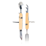 Zusammenklappbares Multifunktion-Metallbesteckset für Camping farbe hellbraun