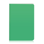 Pappcover-Notizheft mit genähtem Einband und Blankoseiten, A5 farbe grüne pistazie