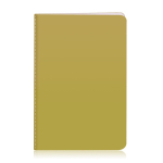 Pappcover-Notizheft mit genähtem Einband und Blankoseiten, A5 farbe gold