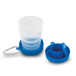 Pillendose innen mit faltbarem Becher und Schraubdeckel, 200ml farbe köngisblau