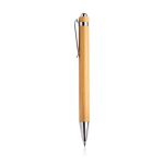 Ewiger Bleistift aus Bambus mit Metallclip farbe hellbraun