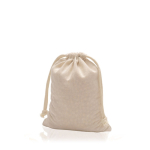 OEKO-TEX-zertifizierte Geschenktüte aus Baumwolle, 10 x 14 cm farbe beige