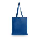 Tasche aus Öko-Baumwolle mit Henkeln und Bodenfalte, 220 g/m2 farbe marineblau