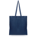 Recycelte Baumwolltasche mit langen Henkeln bedruckt, 140 g/m2 farbe marineblau