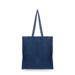 Recycelte Baumwolltasche mit langen Henkeln bedruckt, 140 g/m2 farbe marineblau