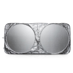 Elegante Sonnenblende aus Polyester als Werbegeschenk für Autofahrer farbe silber