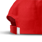Basecap aus recyceltem Polyester mit gebogenem Visier, 125 g/m² farbe rot