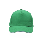 Cap aus gekämmter Baumwolle mit farbigem Schirmdetail, 255 g/m² farbe grün