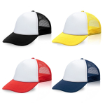 Cap mit weißen Frontpanel und 4 Panele aus Mesh bedrucken