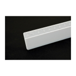 Mehrzweck-Kunststofflineal mit geprägter Skala, 20 cm farbe weiß