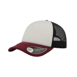 Cap aus Polyester mit gebogenem und gepolstertem Visier, 80 g/m2 farbe bordeaux