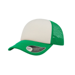Cap aus Polyester mit gebogenem und gepolstertem Visier, 80 g/m2 farbe grün