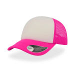 Cap aus Polyester mit gebogenem und gepolstertem Visier, 80 g/m2 farbe neonrosa