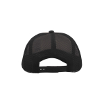 Cap aus Polyester mit gebogenem und gepolstertem Visier, 80 g/m2 farbe weiß/schwarz