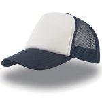 Cap aus Polyester mit gebogenem und gepolstertem Visier, 80 g/m2 farbe marineblau