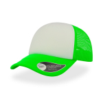 Cap aus Polyester mit gebogenem und gepolstertem Visier, 80 g/m2 farbe neongrün