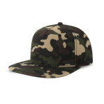 Kappe aus recyceltem Polyester-Twill mit flachem Visier, 300 g/m²