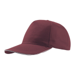 Leichte Cap aus Baumwolle mit kontrastfarbenem Schirm, 160 g/m2 farbe bordeaux