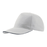 Leichte Cap aus Baumwolle mit kontrastfarbenem Schirm, 160 g/m2 farbe weiß