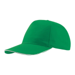 Leichte Cap aus Baumwolle mit kontrastfarbenem Schirm, 160 g/m2 farbe grün