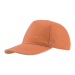 Leichte Cap aus Baumwolle mit kontrastfarbenem Schirm, 160 g/m2 farbe orange