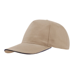 Leichte Cap aus Baumwolle mit kontrastfarbenem Schirm, 160 g/m2 farbe khaki