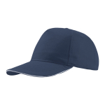 Leichte Cap aus Baumwolle mit kontrastfarbenem Schirm, 160 g/m2 farbe marineblau