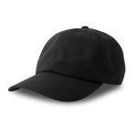 Cap mit 6 Paneele aus gebürsteter Baumwolle als Merchandising farbe schwarz