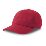 Cap mit 6 Paneele aus gebürsteter Baumwolle als Merchandising farbe rot