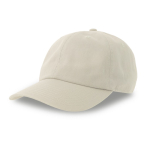 Cap mit 6 Paneele aus gebürsteter Baumwolle als Merchandising farbe weiß