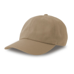 Cap mit 6 Paneele aus gebürsteter Baumwolle als Merchandising farbe beige
