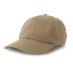 Cap mit 6 Paneele aus gebürsteter Baumwolle als Merchandising farbe khaki
