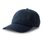 Cap mit 6 Paneele aus gebürsteter Baumwolle als Merchandising farbe marineblau