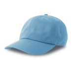 Cap mit 6 Paneele aus gebürsteter Baumwolle als Merchandising farbe hellblau