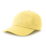 Unstrukturierte Kappe mit Schnallenverschluss 280 g/m² farbe hellgelb