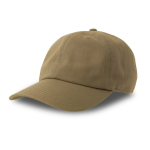 Cap mit 6 Paneele aus gebürsteter Baumwolle als Merchandising farbe olivgrün