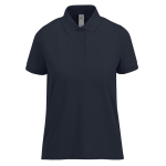 Klassisches Kurzarm-Poloshirt aus Baumwolle für Damen, 180 g/m2, B&C farbe dunkelblau