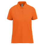 Klassisches Kurzarm-Poloshirt aus Baumwolle für Damen, 180 g/m2, B&C farbe dunkelorange