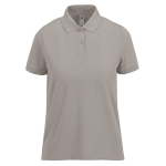 Basic-Baumwollpoloshirt für Damen mit kurzen Ärmeln, 210 g/m2, B&C farbe grau