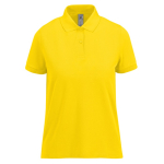 Basic-Baumwollpoloshirt für Damen mit kurzen Ärmeln, 210 g/m2, B&C farbe gelb