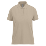 Basic-Baumwollpoloshirt für Damen mit kurzen Ärmeln, 210 g/m2, B&C farbe sandbraun