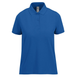 Basic-Baumwollpoloshirt für Damen mit kurzen Ärmeln, 210 g/m2, B&C farbe köngisblau