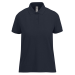 Basic-Baumwollpoloshirt für Damen mit kurzen Ärmeln, 210 g/m2, B&C farbe dunkelblau