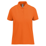 Basic-Baumwollpoloshirt für Damen mit kurzen Ärmeln, 210 g/m2, B&C farbe dunkelorange